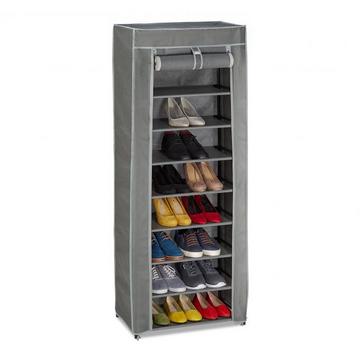 Scarpiera in tessuto con 9 scomparti