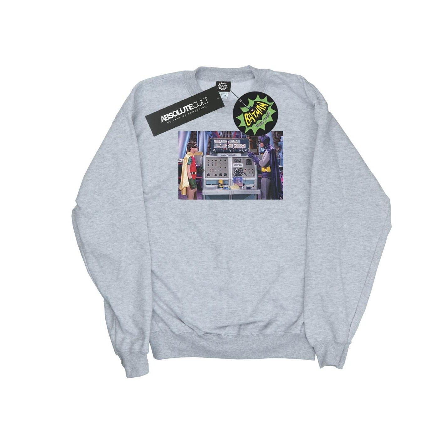 Image of Batman Tv Series Batcomputer Sweatshirt Damen Grau XL