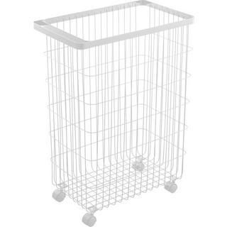 Yamazaki Wäschekorb mit Rollen aus Metall H56,5cm  