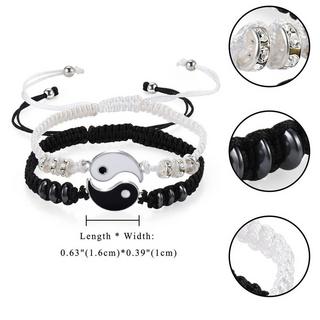 B2X  Bracelets bourgeons assortis - yin et yang 