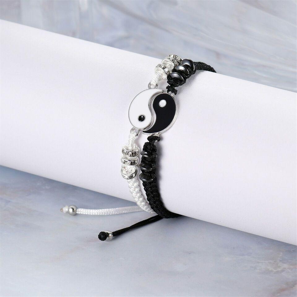 B2X  Bracelets bourgeons assortis - yin et yang 