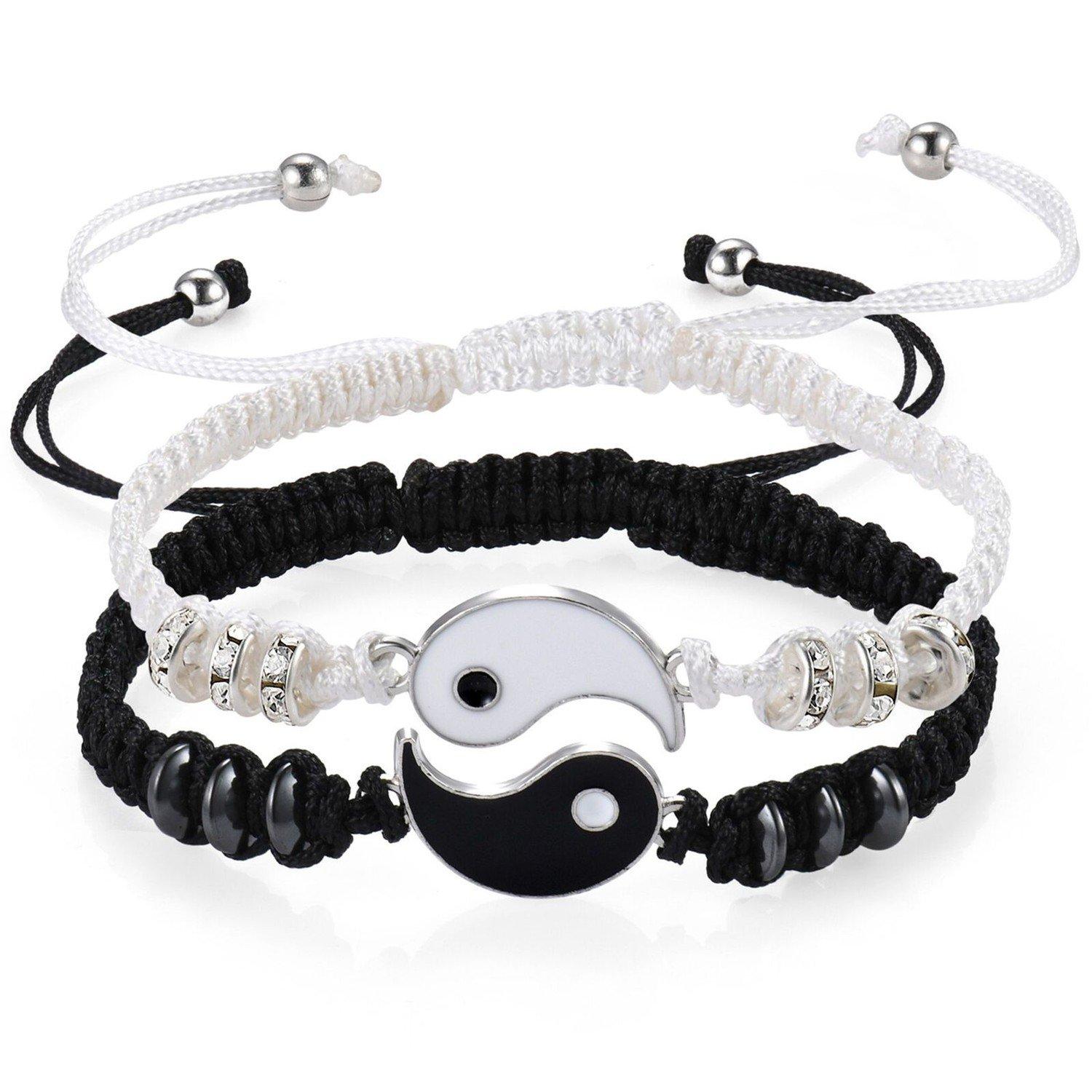 B2X  Bracelets bourgeons assortis - yin et yang 