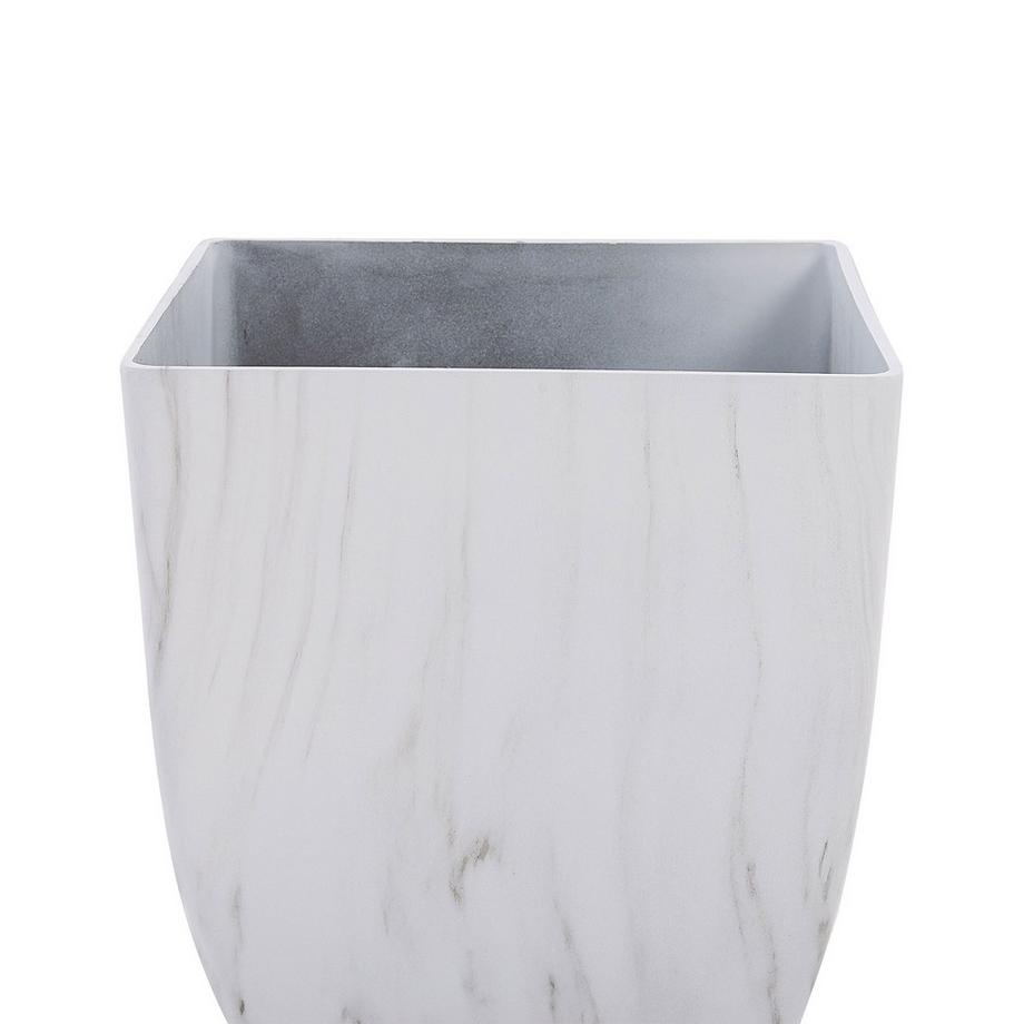 Beliani Set mit 2 Blumentöpfen aus Lehm-Faser-Mischung Skandinavisch MIRO  