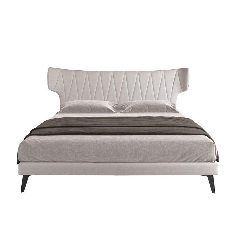 ANGEL CERDA Lit en tissu gris clair  