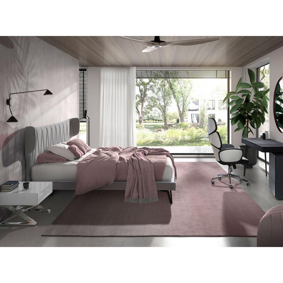 ANGEL CERDA Lit en tissu gris clair  