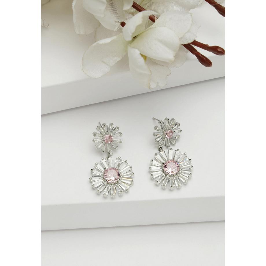 AVANT-GARDE PARIS  Diva Kollektion Doppelte Gänseblümchen-Tropfenohrringe 