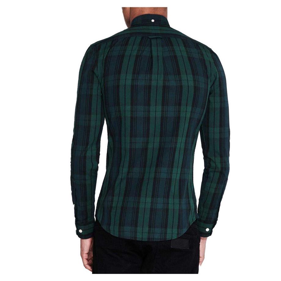 FARAH  Camicia Button Down A Quadri Cotone 