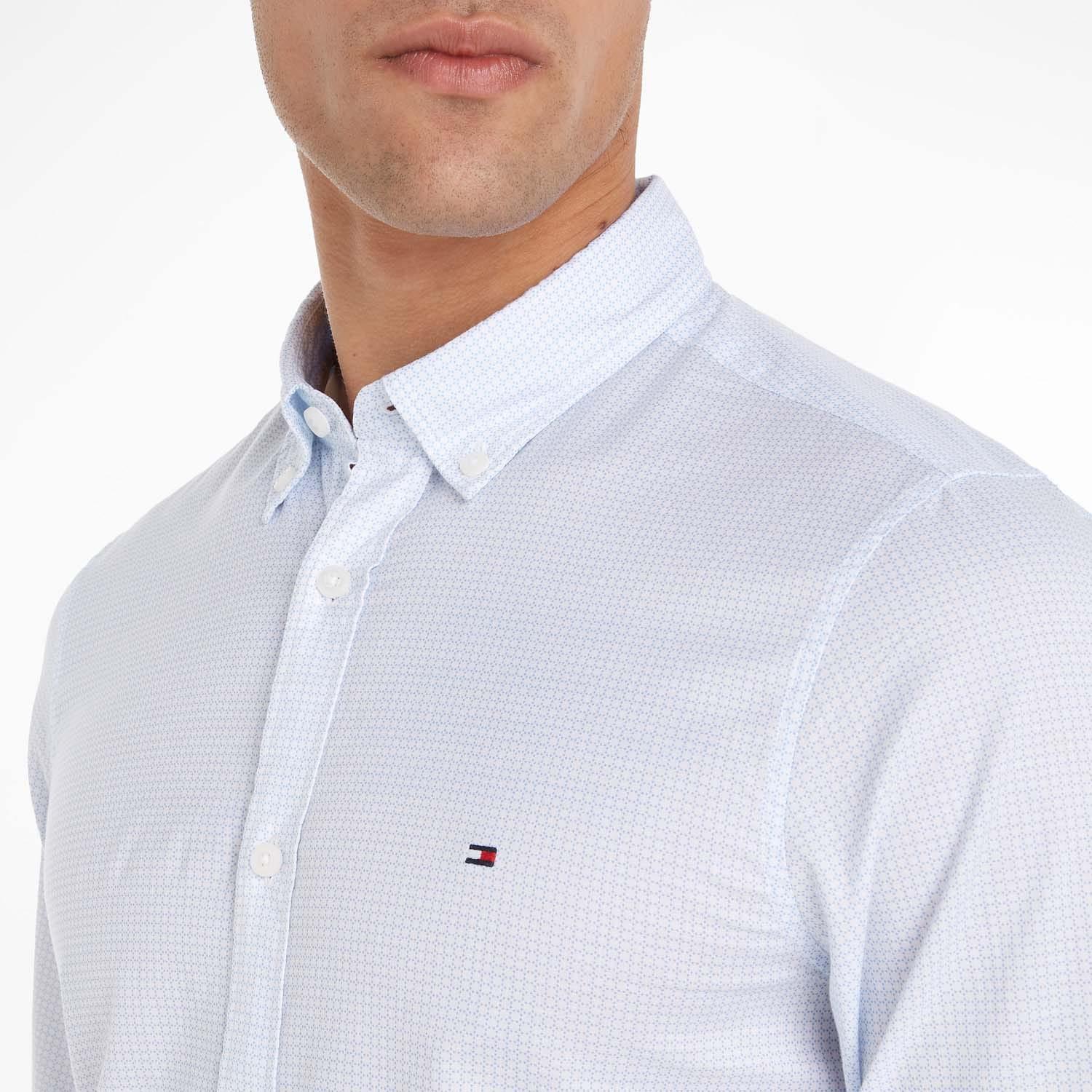 TOMMY HILFIGER Camicia Flessibile Slim Fit Maniche Lunghe  