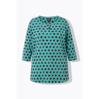 Ulla Popken  Shirt, Tupfen, Classic, Rundhals, 3/4-Arm 