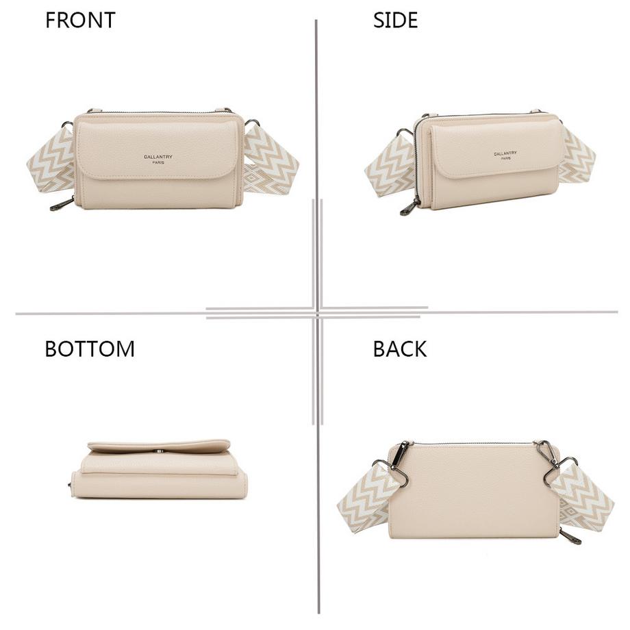 Gallantry Leder Schultertasche Portemonnaie  