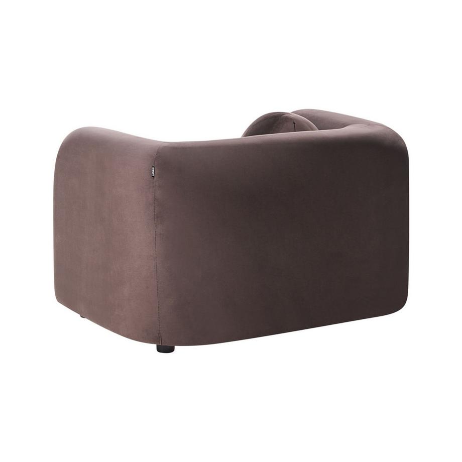 Beliani Fauteuil en Velours Rétro LEIREN  