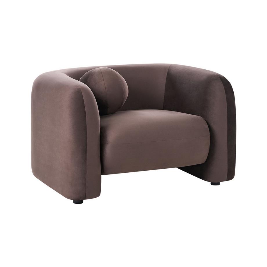 Beliani Fauteuil en Velours Rétro LEIREN  