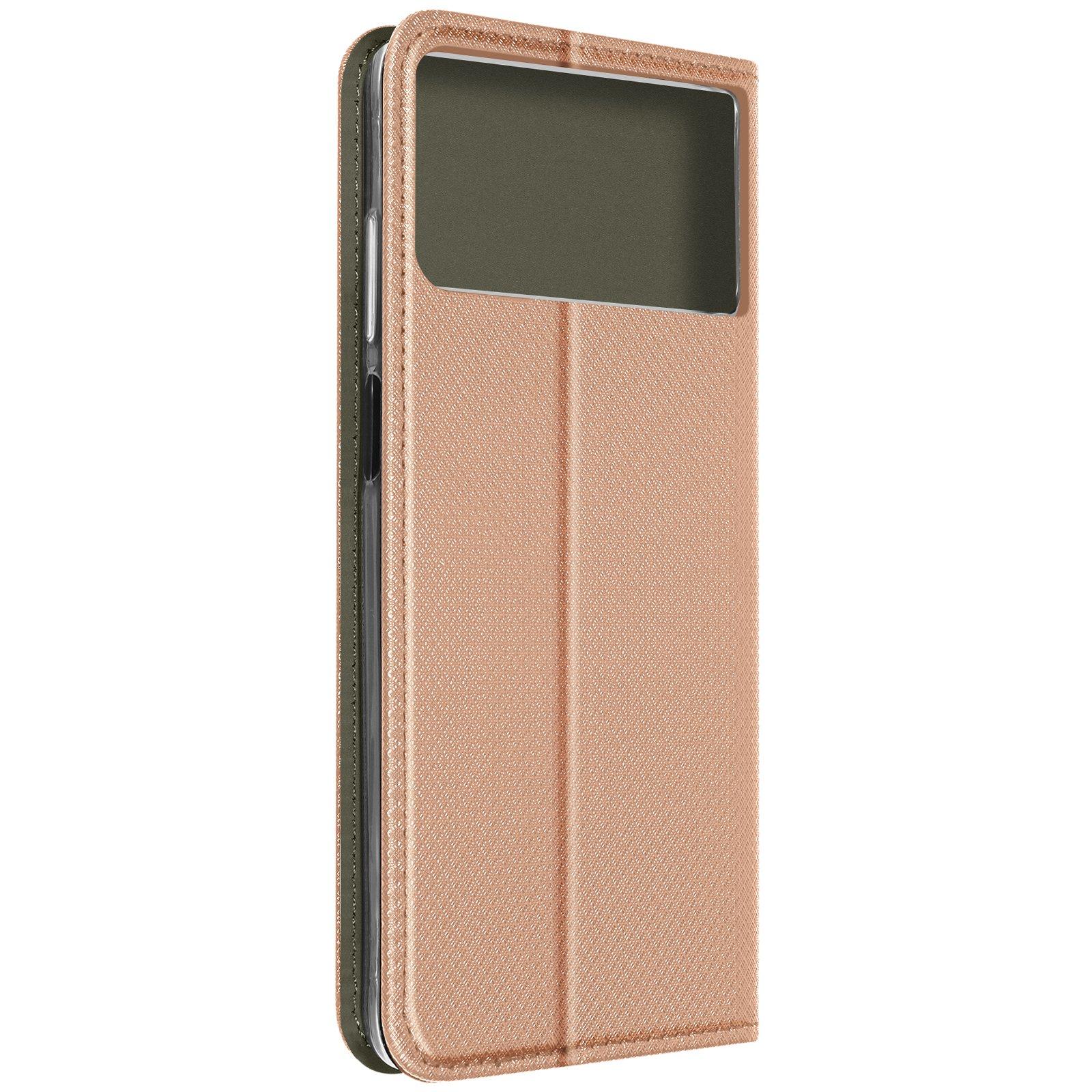 Avizar  Housse Folio Xiaomi Poco M5 Rose Gold 