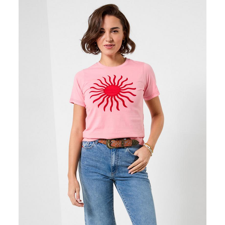 T-shirt à motif soleil