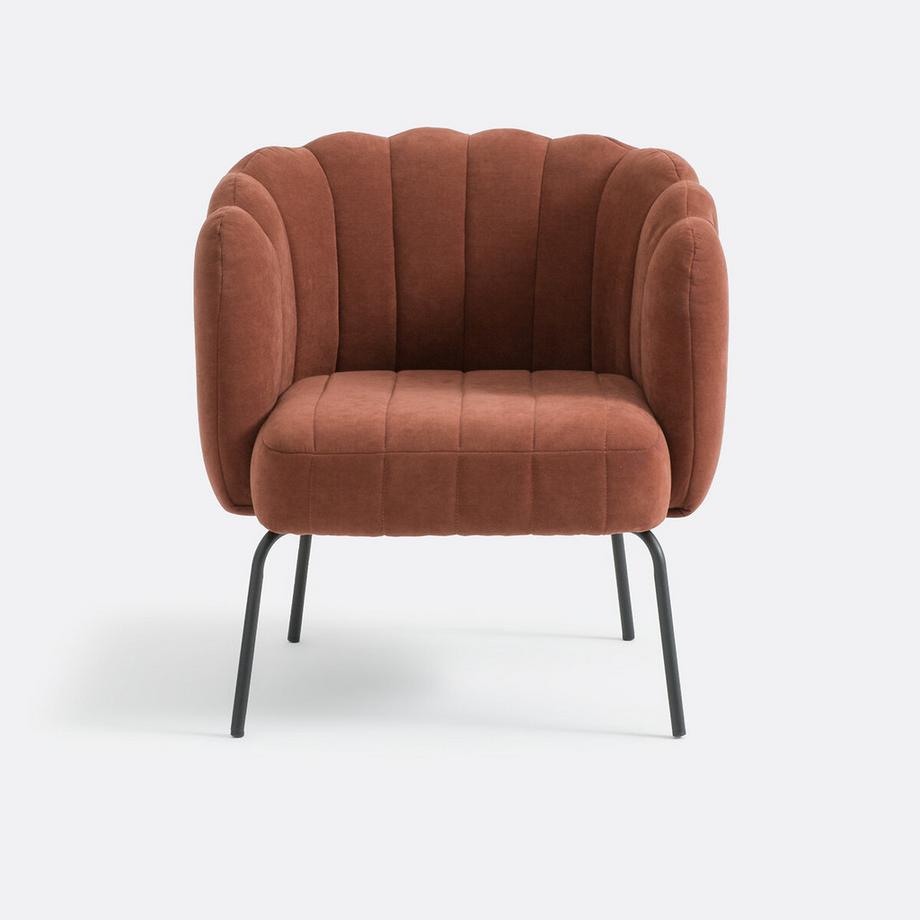 La Redoute Intérieurs Fauteuil bas velours  