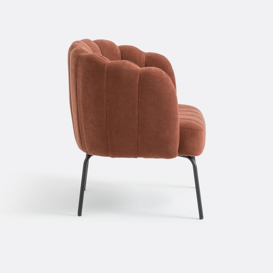 La Redoute Intérieurs Fauteuil bas velours  