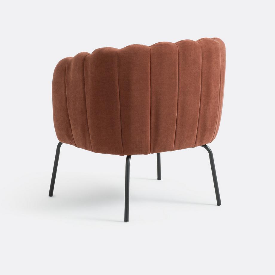 La Redoute Intérieurs Fauteuil bas velours  