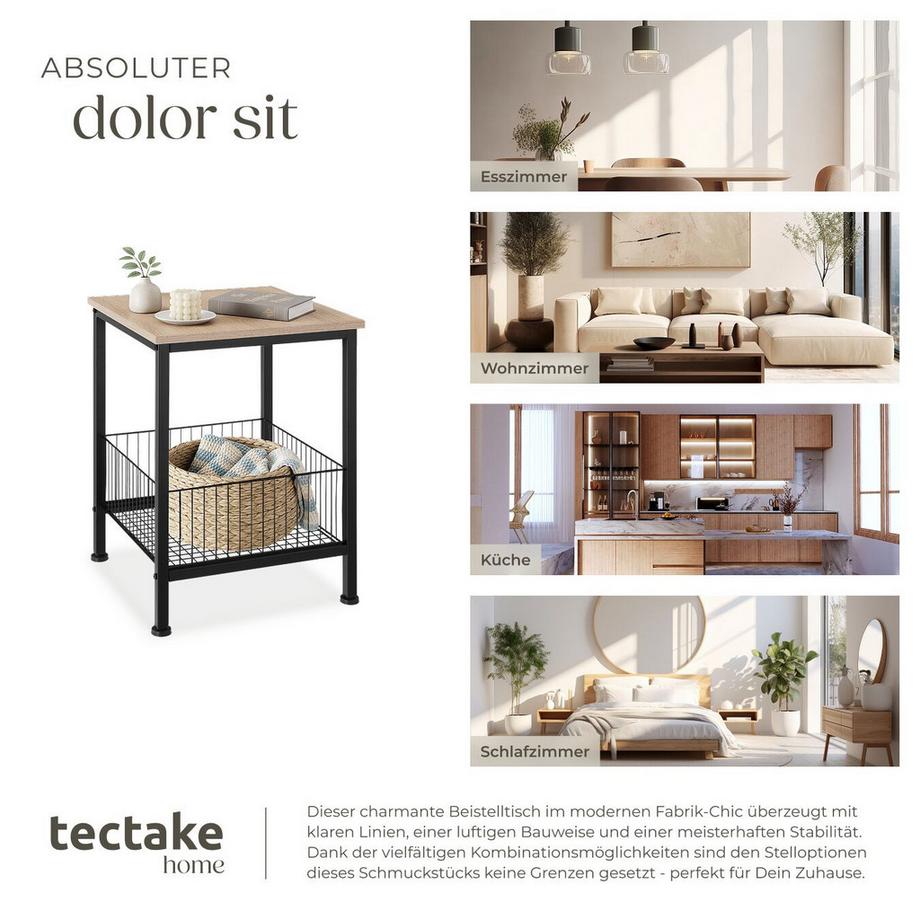 Tectake Beistelltisch Grimsby  