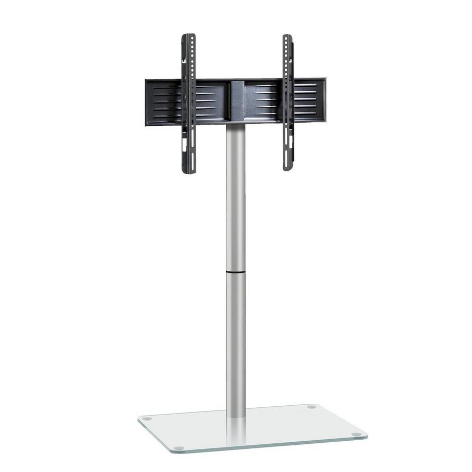 VCM TV Standfuß | Alu Fernseh Ständer | ESG-Sicherheitsglas | Maße ca. H. 100 x B. 60 x T. 45 cm - Alani  