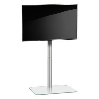 VCM TV Standfuß | Alu Fernseh Ständer | ESG-Sicherheitsglas | Maße ca. H. 100 x B. 60 x T. 45 cm - Alani  