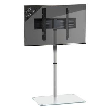 TV Standfuß | Alu Fernseh Ständer | ESG-Sicherheitsglas | Maße ca. H. 100 x B. 60 x T. 45 cm - Alani