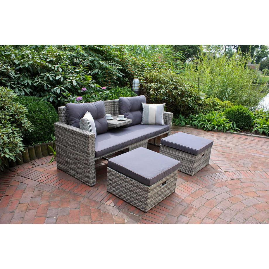 mutoni Salotto da giardino Valletta grigio  