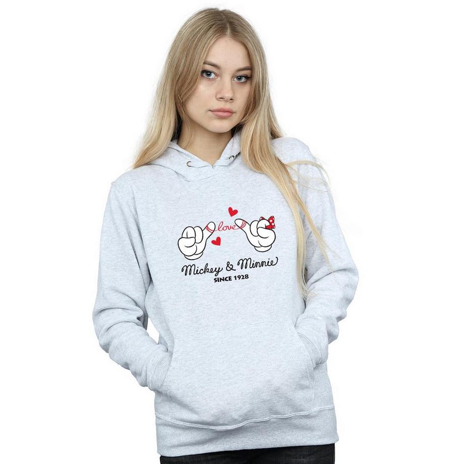 Disney Mickey & Minnie Love Hands Felpa con cappuccio  