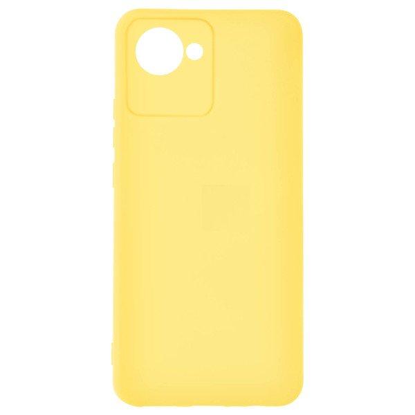 Avizar  Cover Realme C30 in silicone gialla 