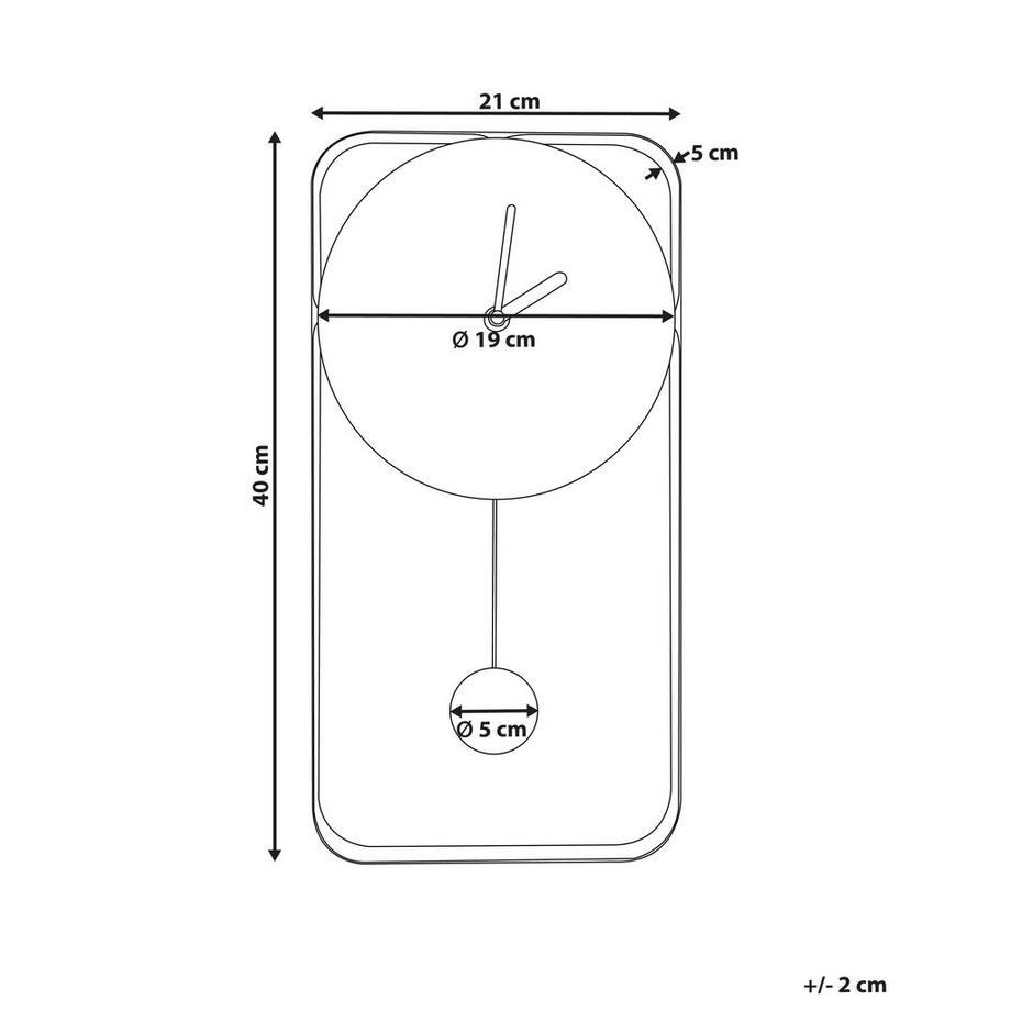 Beliani Wanduhr aus Stahl Modern SERVOZ  