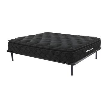 Ensemble cadre à  lattes + matelas ressorts ensachés BLACK DREAM de DREAMEA PLAY