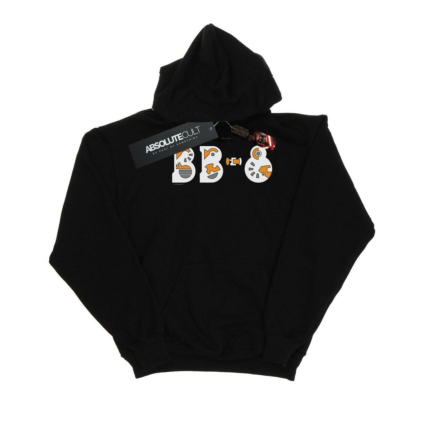 Image of The Rise Of Skywalker Bb8 Text Logo Kapuzenpullover Damen Schwarz S