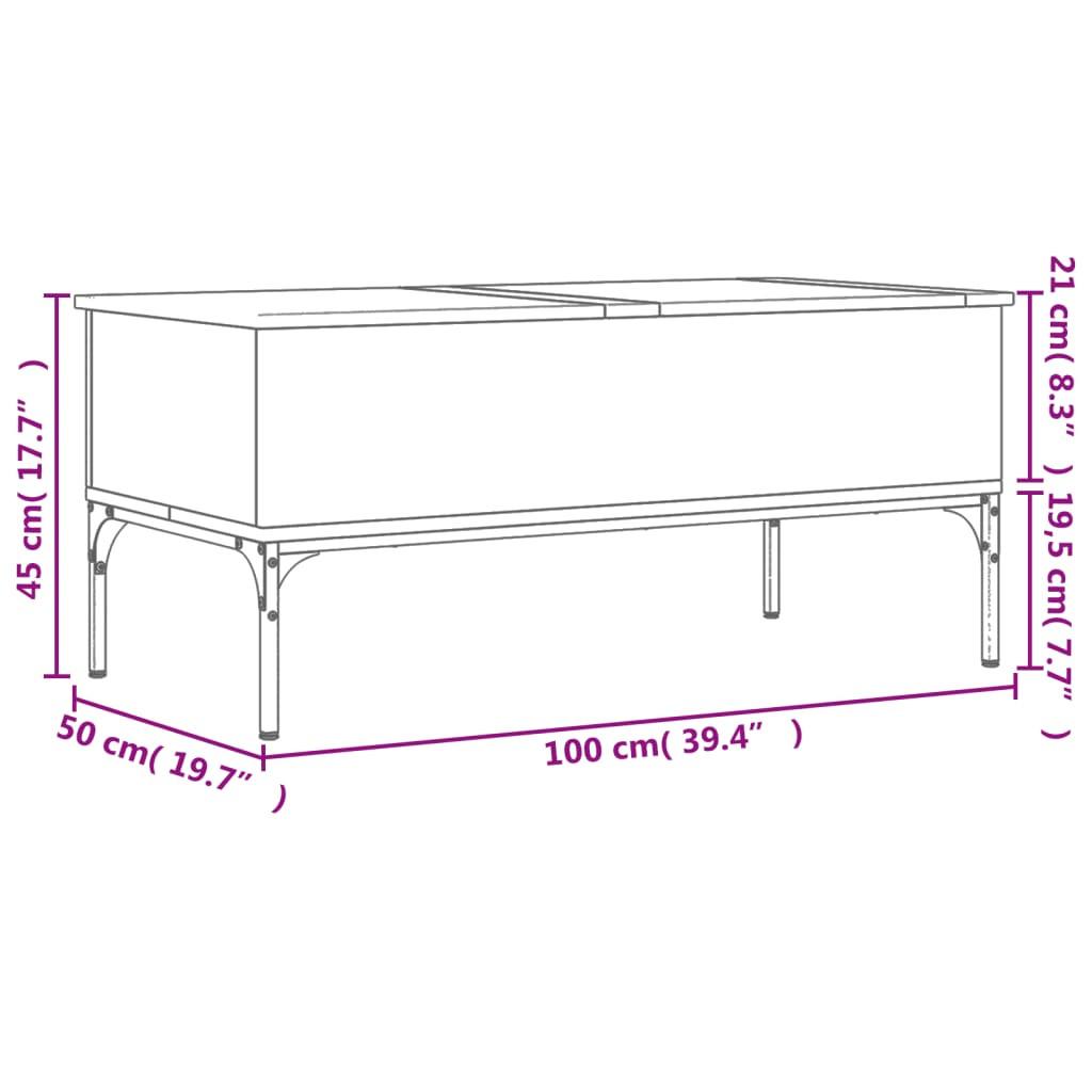 VidaXL Table basse métal  