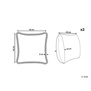 Beliani Kissen 2er Set aus Baumwolle Klassisch SATIVUS  