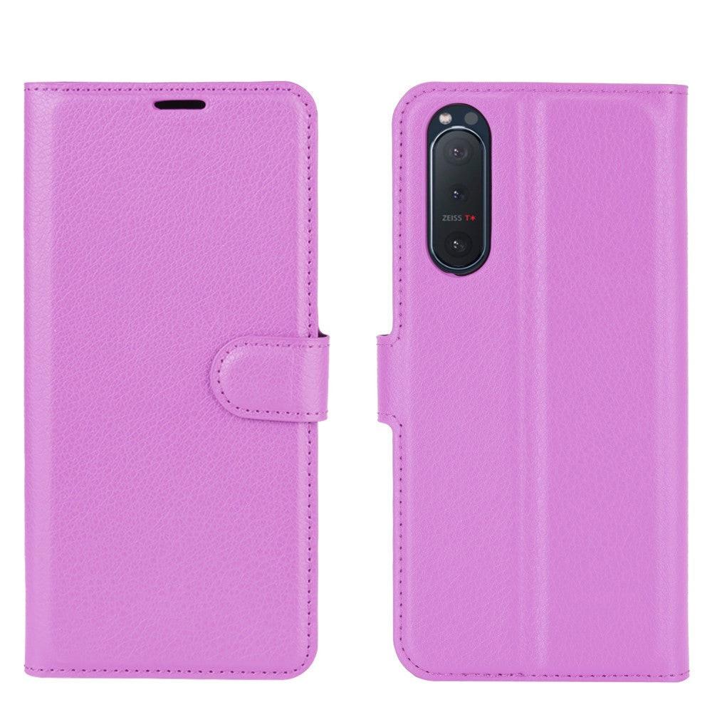 Image of Xperia 5 Ii - Leder Etui Hülle Violett