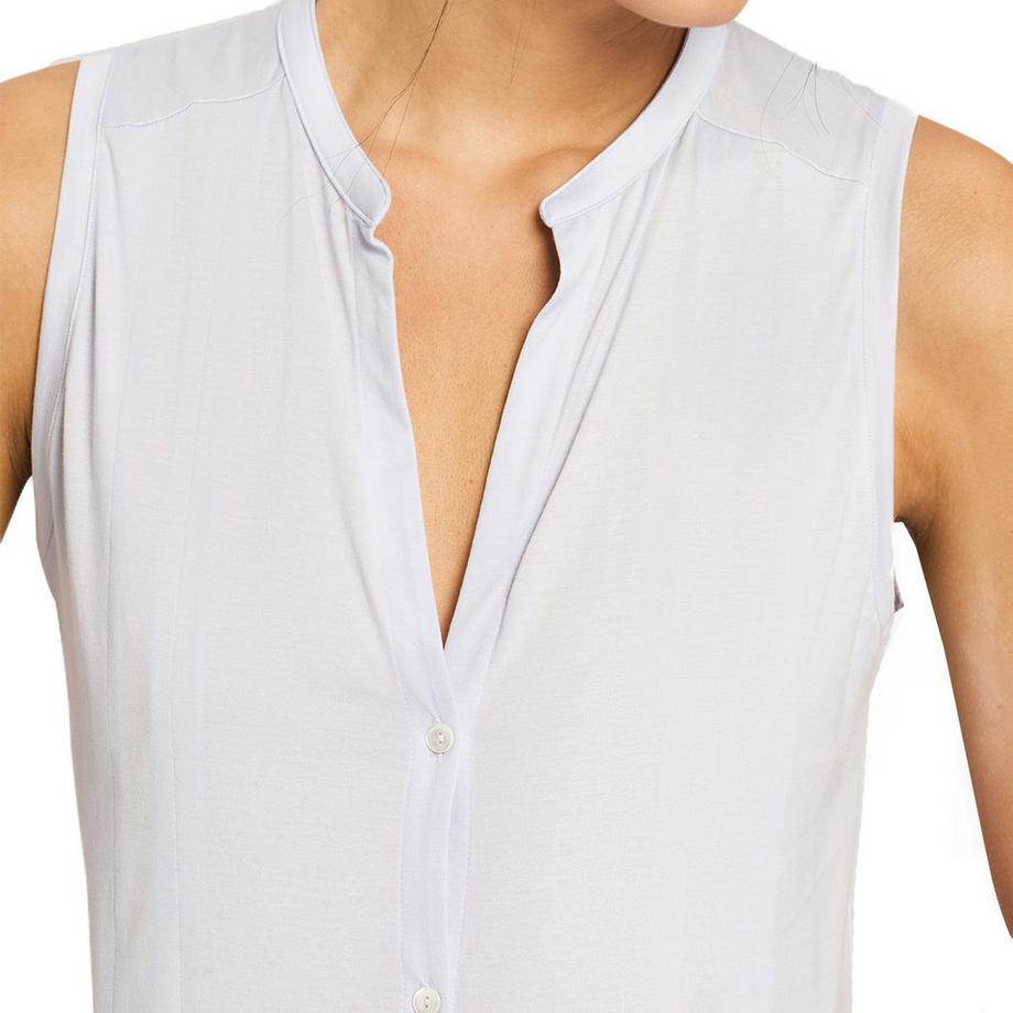 HANRO Cotton Deluxe Chemise de Nuit sans Manches  