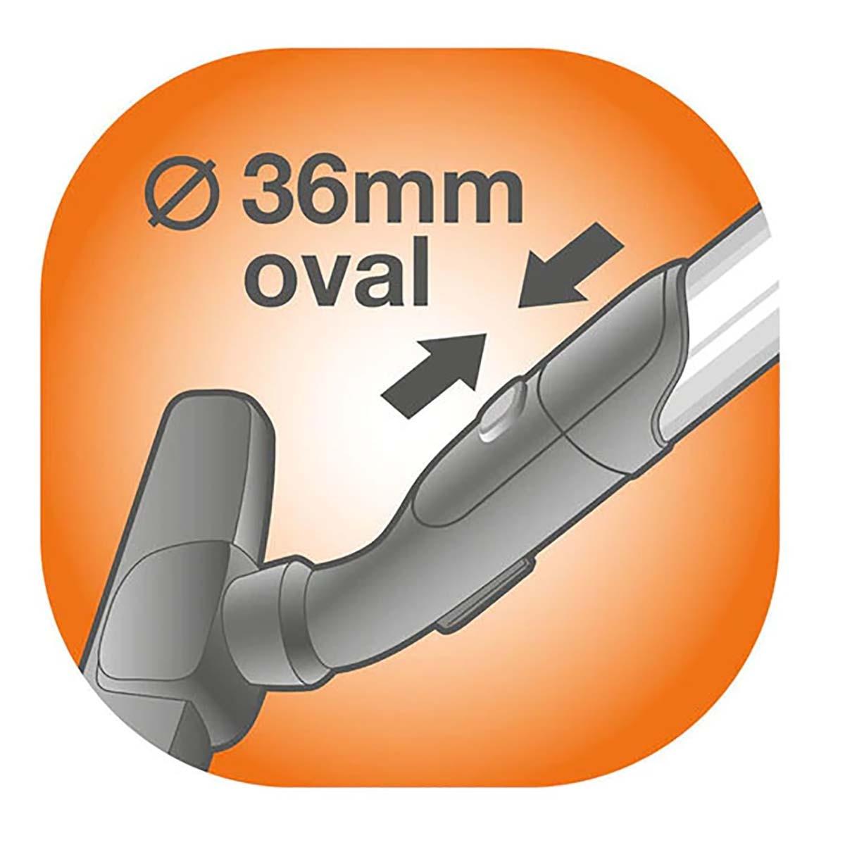 Nedis ZE050 Adapter von 36 mm AeroPro™ auf 32 mm Stecker Schwarz  