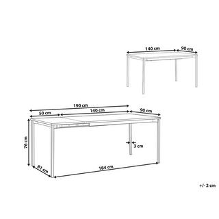 Beliani Table de repas en MDF Industriel AVIS  