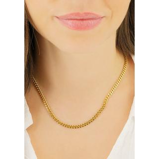 MUAU Schmuck  Collier gourmette or jaune 750, 4mm, 45cm 