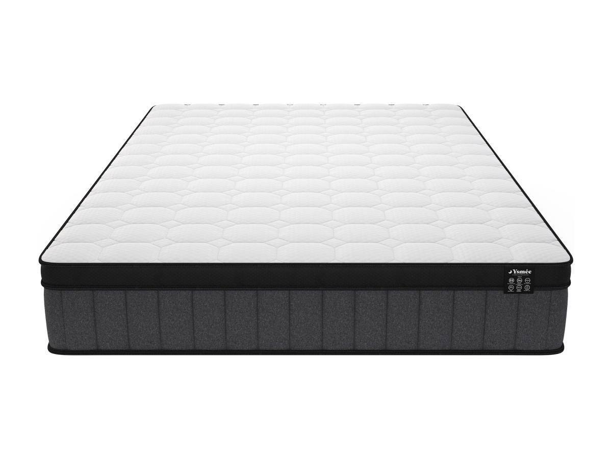 Ysmée Matelas 140 x 190 cm ressorts ensachés 7 zones et mémoire de forme rafraichissante ép.25cm - TOLCA de YSMÉE  