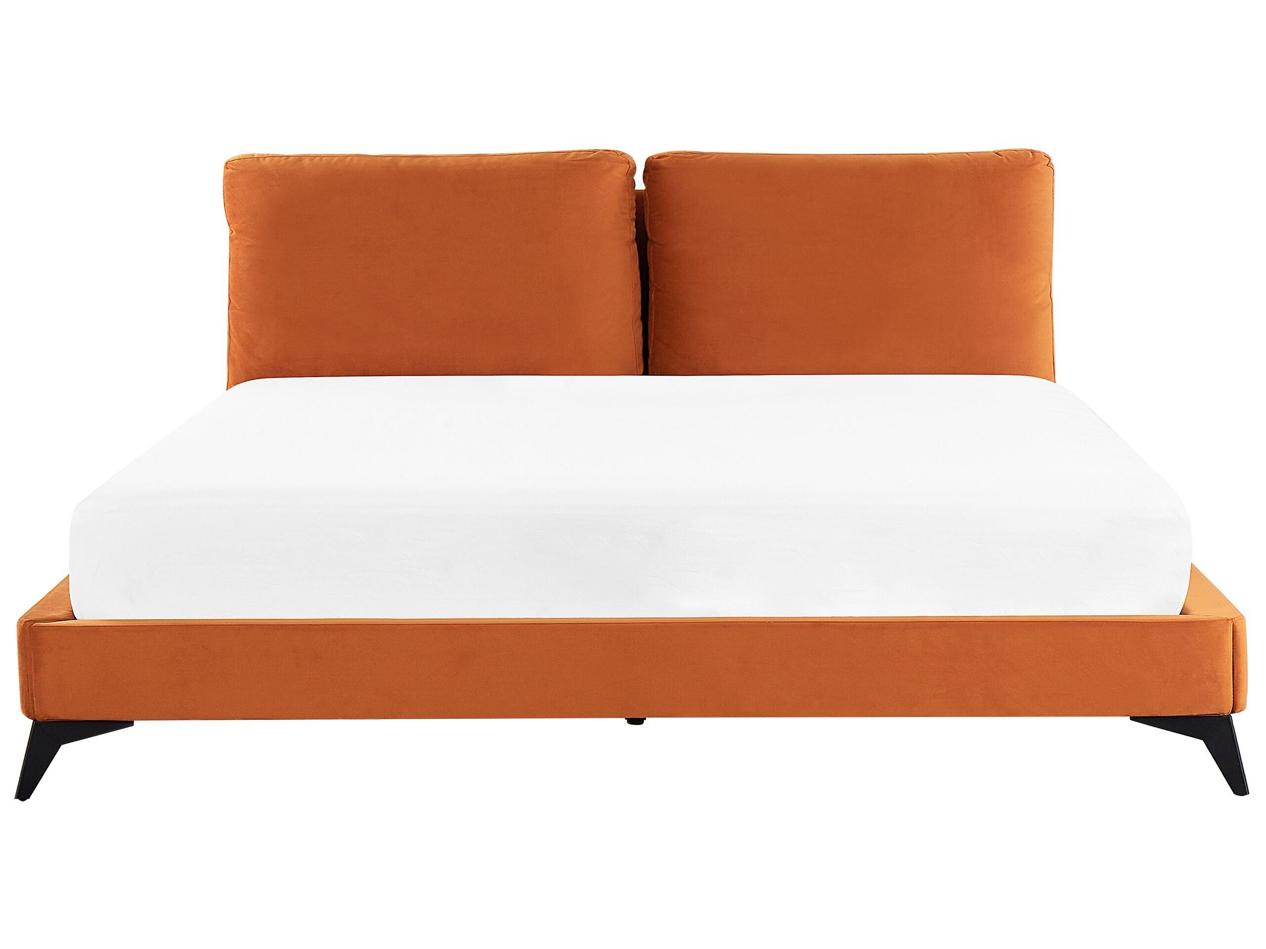 Beliani Bett mit Lattenrost aus Samtstoff Modern MELLE  