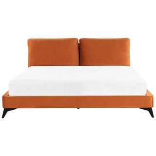 Beliani Bett mit Lattenrost aus Samtstoff Modern MELLE  