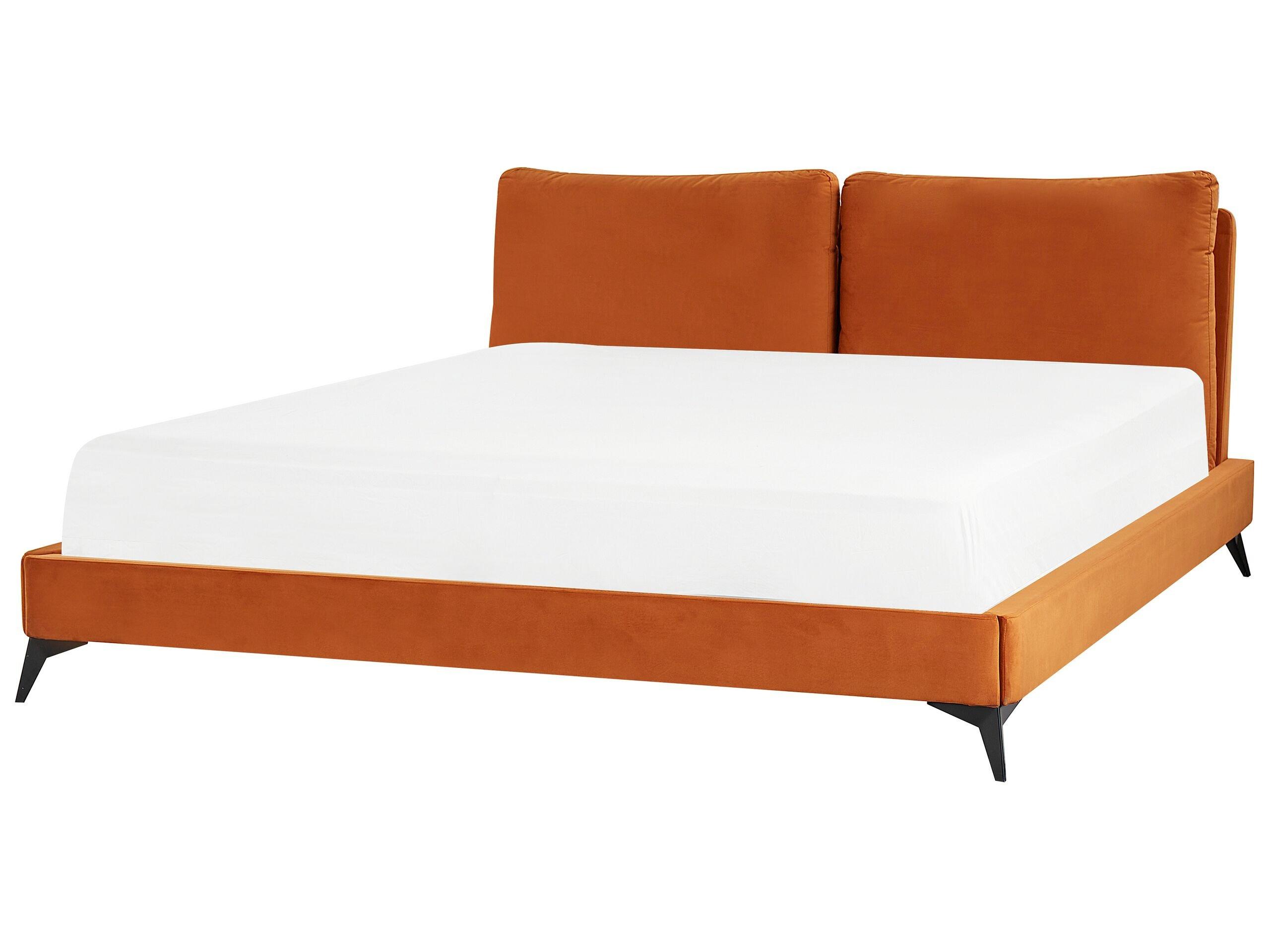 Beliani Bett mit Lattenrost aus Samtstoff Modern MELLE  