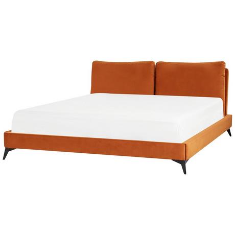 Beliani Bett mit Lattenrost aus Samtstoff Modern MELLE  