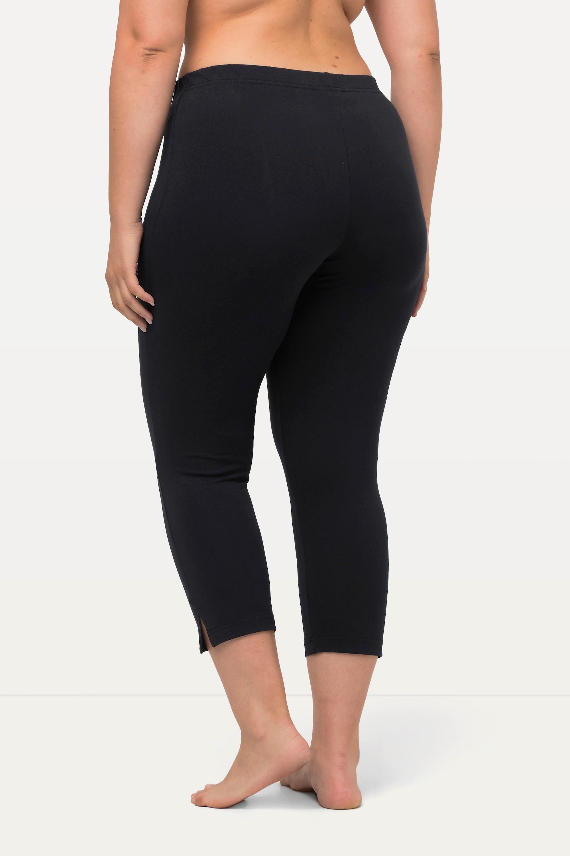 Ulla Popken  Pantalon corsaire longueur 7/8, taille élastique - jusqu'au 68/70 