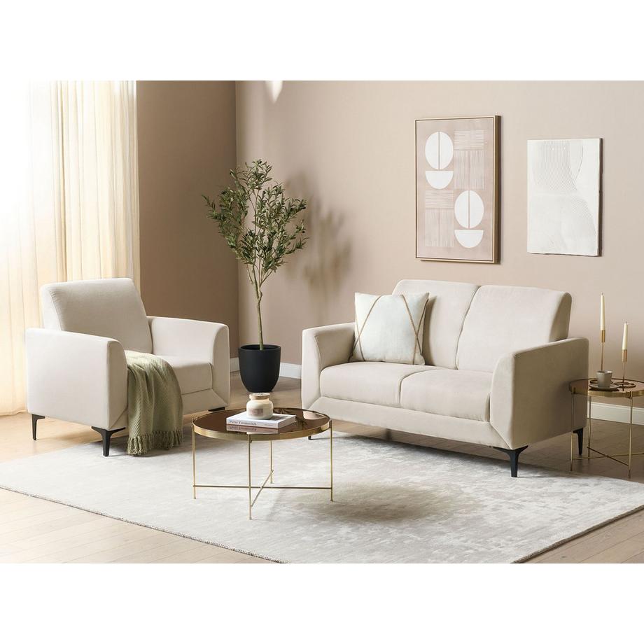 Beliani 2 Sitzer Sofa aus Stoff  FENES  