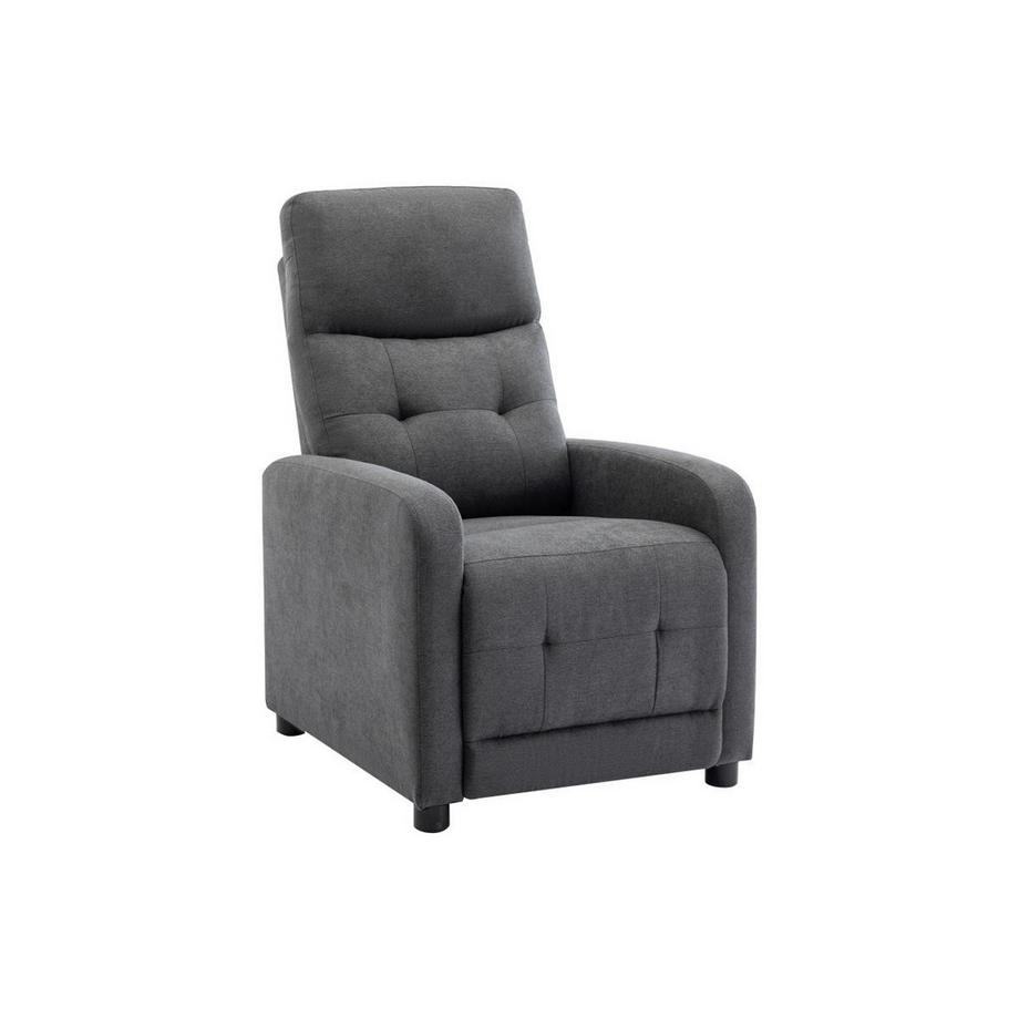 Vente-unique Fauteuil relax en tissu anthracite JARAMILO  