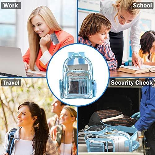 Only-bags.store Klarer Rucksack Kunststoff Schulrucksack Transparent Wasserdicht Langlebig PVC  