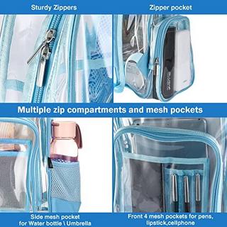 Only-bags.store Klarer Rucksack Kunststoff Schulrucksack Transparent Wasserdicht Langlebig PVC  