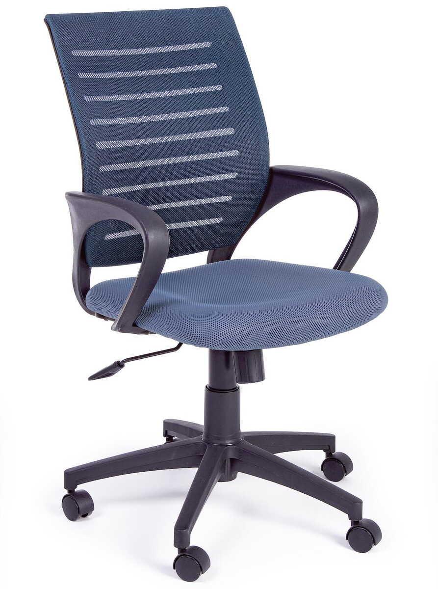 mutoni Chaise de bureau Marion avec accoudoirs bleu  