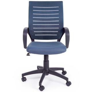 mutoni Chaise de bureau Marion avec accoudoirs bleu  